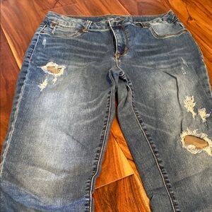 Maurices Blue Relaxed Distressed Jeans